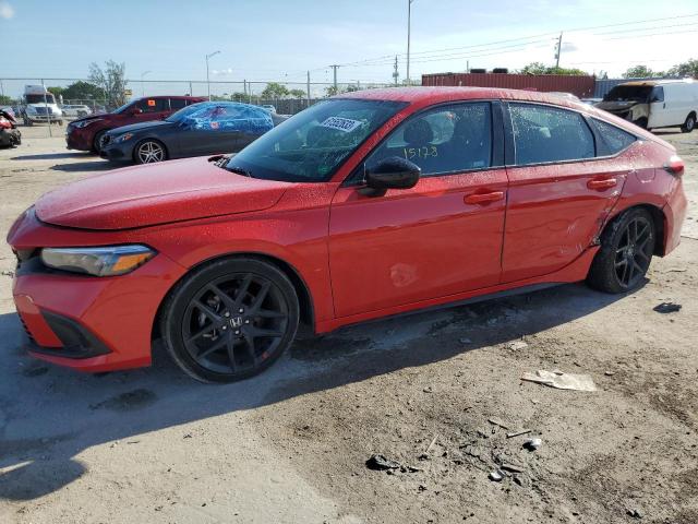 19XFL2H89NE000228 - 2022 HONDA CIVIC SPORT 红色 照片 1