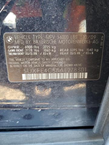 5UXFE4C58AL278301 - 2010 BMW X5 XDRIVE30I 灰色 照片 12