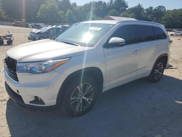5TDKKRFH6GS506833 - 2016 TOYOTA HIGHLANDER XLE WHITE photo 1