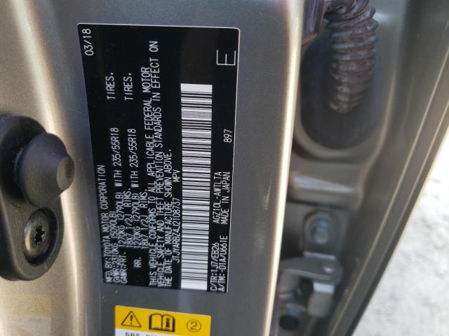 JTJYARBZ4J2108737 - 2018 LEXUS NX 300 BASE ნაცრისფერი ფოტო 14