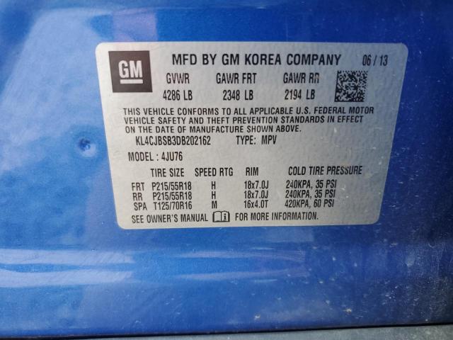 KL4CJBSB3DB202162 - 2013 BUICK ENCORE CONVENIENCE 蓝色 照片 14