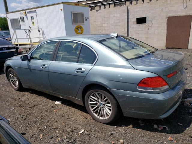 WBAGL63454DP68530 - 2004 BMW 745 I TURQUOISE photo 2