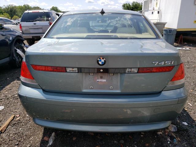 WBAGL63454DP68530 - 2004 BMW 745 I TURQUOISE photo 6