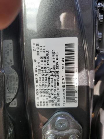 5J6TF2H59EL002742 - 2014 HONDA CROSSTOUR EXL ნაცრისფერი ფოტო 12