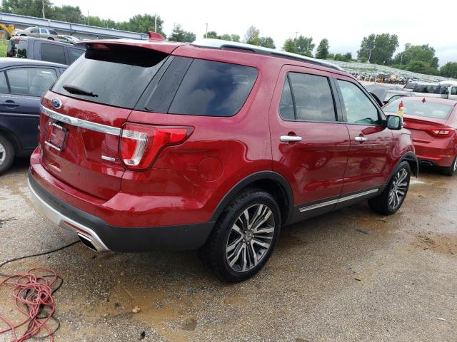 1FM5K8HT2HGC09624 - 2017 FORD EXPLORER PLATINUM RED photo 3