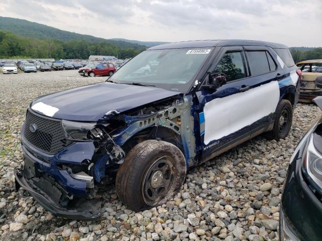1FM5K8AW6LGC15097 - 2020 FORD EXPLORER POLICE INTERCEPTOR BLUE photo 1