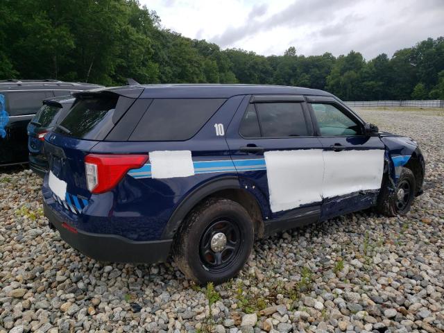 1FM5K8AW6LGC15097 - 2020 FORD EXPLORER POLICE INTERCEPTOR BLUE photo 3