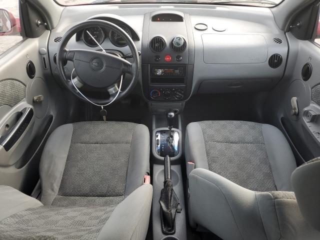 KL1TD52635B461339 - 2005 CHEVROLET AVEO BASE RED photo 8