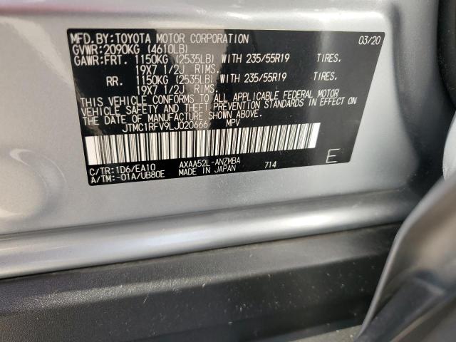 JTMC1RFV9LJ020666 - 2020 TOYOTA RAV4 XLE PREMIUM SILVER photo 13