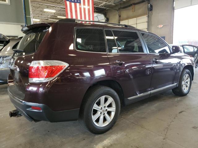 5TDBK3EH9BS047417 - 2011 TOYOTA HIGHLANDER BASE BURGUNDY photo 3