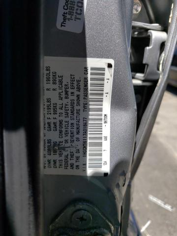 1HGCM56117A018477 - 2007 HONDA ACCORD VALUE SILVER photo 12