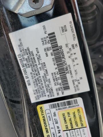 3LN6L5E91JR600240 - 2018 LINCOLN MKZ RESERVE შავი ფოტო 12