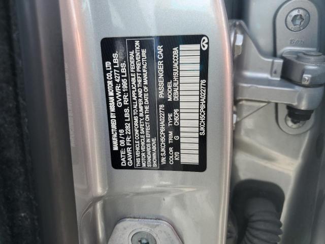 SJKCH5CP6HA022776 - 2017 INFINITI QX30 BASE SILVER photo 12