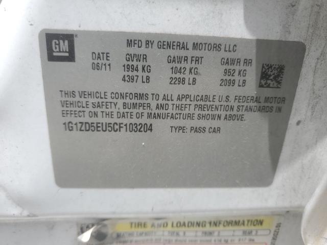 1G1ZD5EU5CF103204 - 2012 CHEVROLET MALIBU 2LT 白色 照片 12