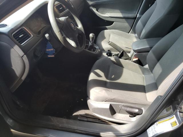 3VW1K7AJ4EM363370 - 2014 VOLKSWAGEN JETTA BASE Gris photo 7