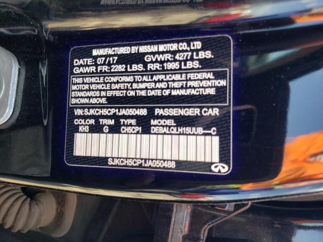 SJKCH5CP1JA050488 - 2018 INFINITI QX30 BASE BLACK photo 12