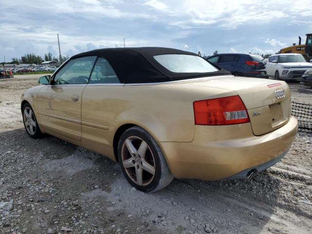 WAUAC48H63K023351 - 2003 AUDI A4 1.8 CABRIOLET GOLD photo 2