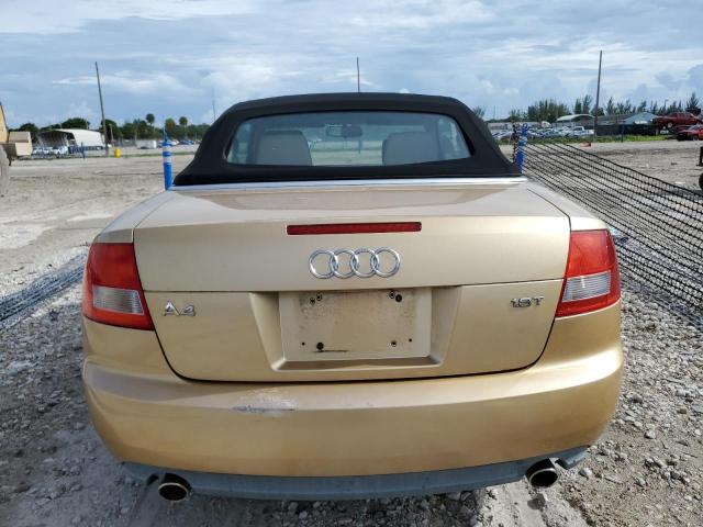 WAUAC48H63K023351 - 2003 AUDI A4 1.8 CABRIOLET GOLD photo 6