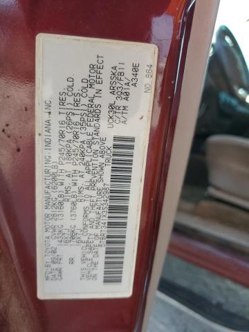 5TBRT341X3S342987 - 2003 TOYOTA TUNDRA ACCESS CAB SR5 RED photo 12