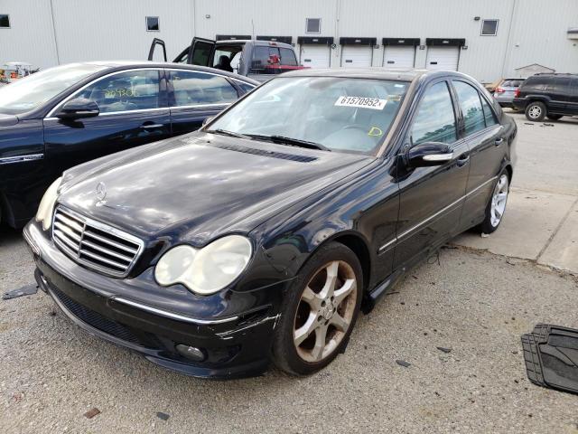 WDBRF52H87E024936 - 2007 MERCEDES-BENZ C-CLASS 230 BLACK photo 2