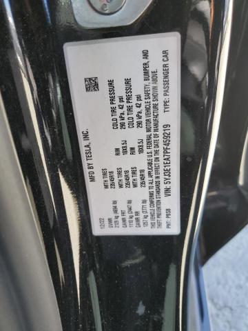 5YJ3E1EA7PF459219 - 2023 TESLA MODEL 3 BLACK photo 12