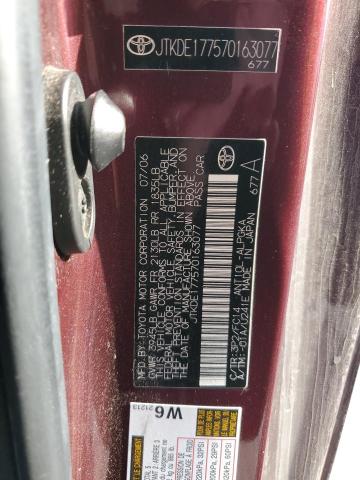 JTKDE177570163077 - 2007 TOYOTA SCION TC 紫色 照片 13