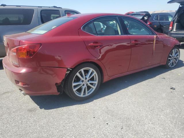 JTHBK262275027686 - 2007 LEXUS IS 250 RED photo 3