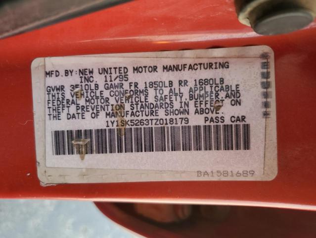 1Y1SK5263TZ018179 - 1996 GEO PRIZM BASE 白色 照片 12