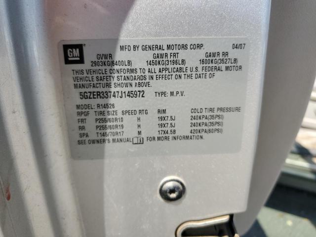 5GZER33747J145972 - 2007 SATURN OUTLOOK SPECIAL 银色 照片 14