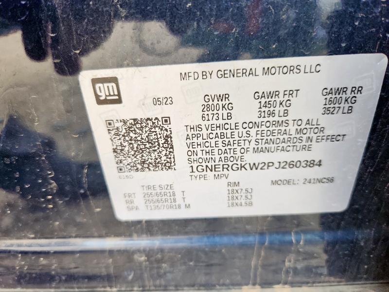 1GNERGKW2PJ260384 - 2023 CHEVROLET TRAVERSE LT BLUE photo 13