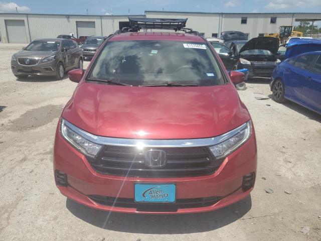 5FNRL6H53NB003596 - 2022 HONDA ODYSSEY EX RED photo 5
