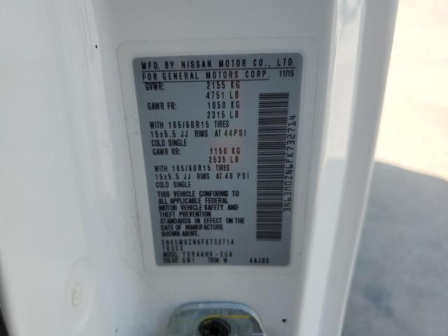 3N63M0ZN6FK732714 - 2015 CHEVROLET CITY EXPRE LT 白色 照片 13