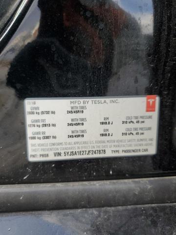5YJSA1E27JF247878 - 2018 TESLA MODEL S Schwarz Foto 13