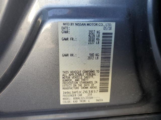 1N4AL3AP5JC263857 - 2018 NISSAN ALTIMA 2.5 Argent photo 12