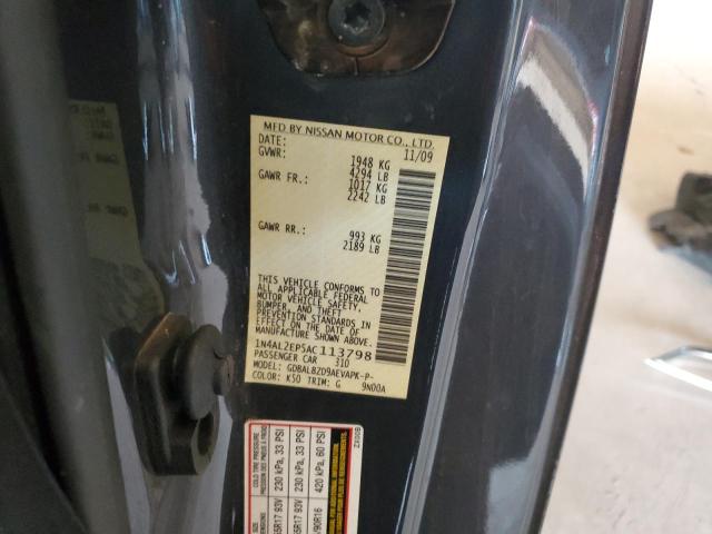 1N4AL2EP5AC113798 - 2010 NISSAN ALTIMA S GRAY photo 12