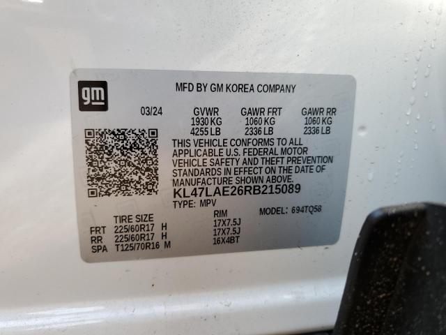 KL47LAE26RB215089 - 2024 BUICK ENVISTA PREFERRED WHITE photo 13