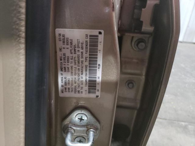 1HGCM56126A186062 - 2006 HONDA ACCORD VALUE GOLD photo 12