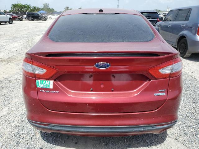 3FA6P0HR0DR302246 - 2013 FORD FUSION SE RED photo 6