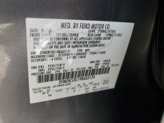 2FMDK53C19BA03124 - 2009 FORD FLEX LIMITED SILVER photo 14