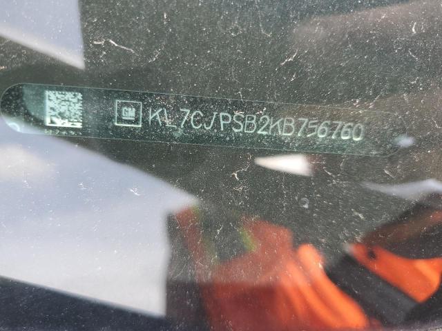 KL7CJPSB2KB756760 - 2019 CHEVROLET TRAX 1LT SILVER photo 13