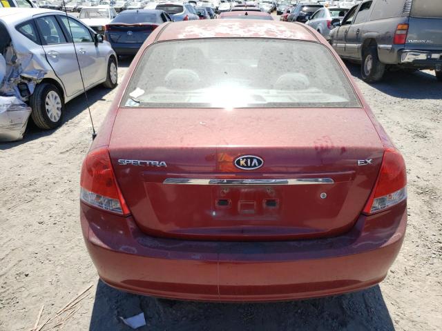 KNAFE222X95663708 - 2009 KIA SPECTRA EX RED photo 6