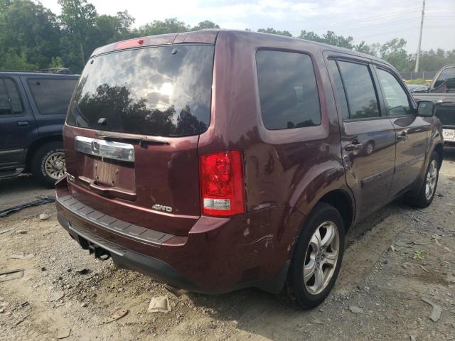 5FNYF4H67CB032130 - 2012 HONDA PILOT EXL MAROON photo 3