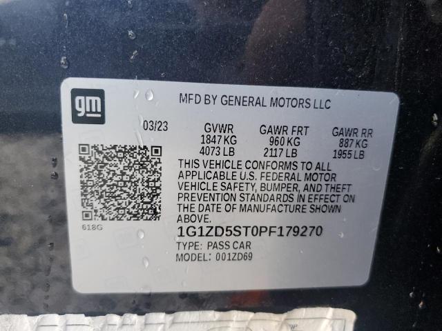 1G1ZD5ST0PF179270 - 2023 CHEVROLET MALIBU LT BLUE photo 13