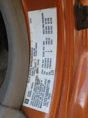 1GTCS148358271186 - 2005 GMC CANYON ORANGE photo 12