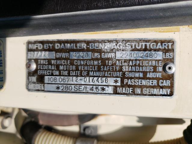 10806712016458 - 1973 MERCEDES-BENZ C 280 TAN photo 12