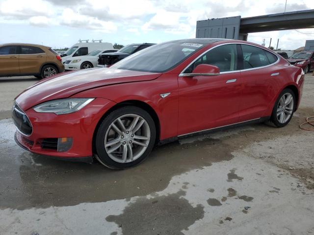 5YJSA1V1XFF098395 - 2015 TESLA MODEL S 90 წითელი ფოტო 1