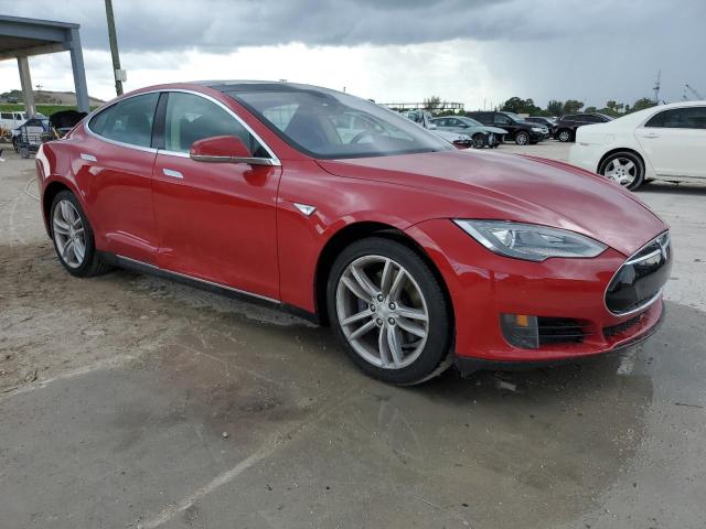 5YJSA1V1XFF098395 - 2015 TESLA MODEL S 90 წითელი ფოტო 4