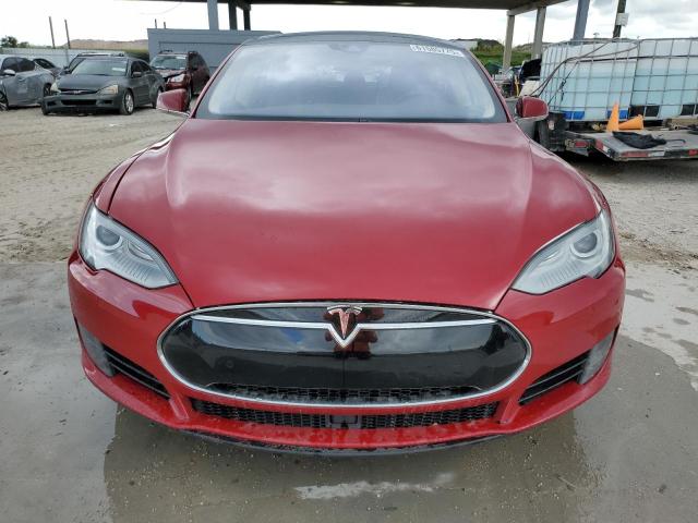 5YJSA1V1XFF098395 - 2015 TESLA MODEL S 90 წითელი ფოტო 5