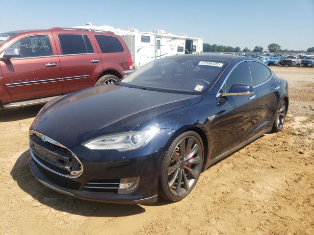 5YJSA1DPXDFP04300 - 2013 TESLA MODEL S Կապույտ լուսանկար 2