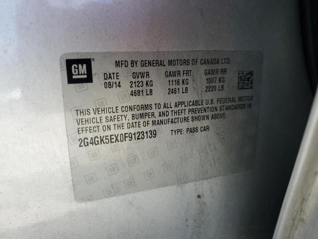 2G4GK5EX0F9123139 - 2015 BUICK REGAL Gri fotoğraf 13